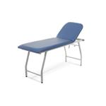 LETTINO A 2 SEZIONI (Blu) DA VISITA MEDICA IN TUBOLARE TONDO - IN ACCIAIO VERNICIATO - Dimensioni: L: 185 (totale) x P:60 x H: 79 cm - Peso Max 180 Kg - Schienale regolabili 0°-60° - Rivestimento in similpelle lavabile