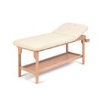 LETTINO (Panna) IN LEGNO DI FAGGIO PER FISIOTERAPIA - Schienale regolabile da 0° a 45° - In similpelle lavabile ed autoestinguente - Completo di foro facciale, portarotolo e piano appoggio