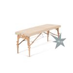 POLARIS - LETTINO PIEGHEVOLE IN LEGNO A 2 SEZIONI (182 x 70 x H. 60÷80) (Panna) PER TRATTAMENTI - REGOLABILE IN ALTEZZA - COMPLETO DI FORO FACCIALE - TIRANTI IN ACCIAIO - STRUTTURA IN LEGNO - RIVESTIMENTO IN SIMILPELLE LAVABILE ED AUTOESTINGUENTE