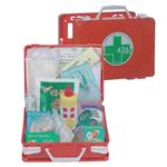 VALIGETTA MEDIC 1 PRONTO SOCCORSO (25 x 19 x h. 9 cm) (Fino a 2 persone) IN POLIPROPILENE ANTIURTO - SUPPORTO PER ATTACCO A PARETE, MANIGLIA PER TRASPORTO E CHIUSURA CON 2 CLIPS ROTANTI - INDICATA PER PICCOLE AZIENDE COMMERCIALI E AUTOMEZZI DI SERVIZIO