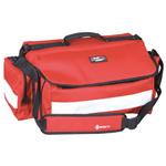 Borsa per emergenza "Trauma Bag" - Realizzata in materiale antistrappo facilmente trasportabile. Apertura superiore a cerniera. Alloggiamenti modulabili. Trasportabile a mano o a tracolla. Striscia anteriore in materiale riflettente e piedini antiscivolo.