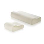 FIRM - CUSCINO CERVICALE IN MEMORY FOAM (25 x 30 x h. 11/9 cm) SI MODELLA ALLA FORMA DELLA TESTA E DEL COLLO CREANDO UN SUPPORTO PERFETTO - INDICATO IN CASO DI MAL DI TESTA, DOLORE AL COLLO, ALLA SPALLA E INSONNIA - COMPLETO DI FODERO REMOVIBILE