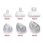 MASCHERA AUTOCLAVABILE (Misura 0 - Neonatale) IN SILICONE TRASPARENTE PER PALLONI RIANIMATORI E VENTILATORI POLMONARI