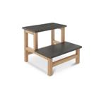 PREDELLINO IN LEGNO A 2 GRADINI - CON PIANO ANTISCIVOLO - VERNICIATO CON PRODOTTI ALL'ACQUA