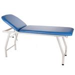 LETTINO A 2 SEZIONI (Blu) DA VISITA MEDICA IN TUBOLARE RETTANGOLARE CON GAMBE IN TUBOLARE OVALE - IN ACCIAO VERNICIATO - Dimensioni: L: 185 (totale) x P:60 x H: 79 cm - SCHIENALE REGOLABILE 0°-60° - Peso Max 180 Kg - Rivestimento in similpelle lavabile