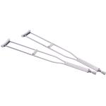 Stampelle sottoascellari in alluminio anodizzato per adulti, misura M - Brio, portata max 130 kg.