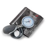 SFIGMOMANOMETRO AD ANEROIDE MODELLO PALMARE CON 2 TUBI E VALVOLA DI RILASCIO A BOTTONE - BRACCIALE IN NYLON CON CHIUSURA A VELCRO