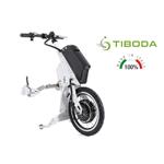 PROPULSORE ANTERIORE PER SEDIE A ROTELLE TIBODA - Bianco - Potenza motore 400W - 48V 10,4Ah - Sistema automatico di ritorno delle sterzo - Cruise Control
