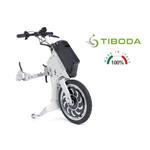PROPULSORE ANTERIORE PER SEDIE A ROTELLE TIBODA - Bianco - Potenza motore 750W - 36V 13Ah - Sistema automatico di ritorno delle sterzo - Cruise Control