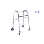 DEAMBULATORE PIEGHEVOLE REGOLABILE IN ALTEZZA 4 RUOTE – CON 2 RUOTE GEMELLATE CON ROTAZIONE FRIZIONATA - ALTEZZA REGOLABILE 85-103 cm - PORTATA MAX 120 kg 