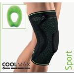GINOCCHIERA SPORT - TG. 1 (S) - (Circonf. polpaccio 26 - 29cm) - (Circonf. coscia 32 - 36 cm) - Ginocchiera per la compressione dei tessuti molli con pelotta in silicone
