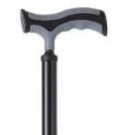 Bastone in alluminio anodizzato, manico a T, colore Midnight - Brio, portata max 110 kg.