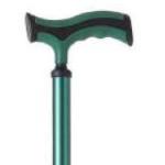 Bastone in alluminio anodizzato, manico a T, colore Forest - Brio, portata max 110 kg.