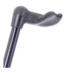 Bastone in alluminio anodizzato, manico anatomico destro - Brio, portata max 110 kg.