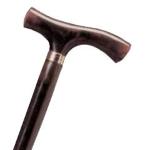 Bastone in legno di faggio con anello, manico a T, Donna - Brio, portata max 90 kg.
