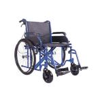 CARROZZINA EXCEL PLUS HD - SEDUTA 56 cm -  BARIATRICA PIEGHEVOLE - IN ACCIAIO VERNICIATO A DOPPIA CROCIERA - FRENO OPERATORE - BRACCIOLI REGOLABILI - FORCELLA ANTERIORE E PEDANE POGGIAPIEDE RINFORZATE - RIVESTIMENTI IN NYLON LAVABILI