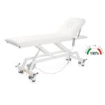 LETTINO ELETTRICO DA VISITA MEDICA E FISIOTERAPIA (BLU - LARGHEZZA 62 cm)RUOTE E FORO FACCIALE - altezza regolabile con pulsantiera - IMBOTTITURA IN POLIURETANO DENSITA' 25, ALTA 5 cm - RIVESTIMENTO IN SIMILPELLE LAVABILE, AUTOESTINGUENTE - Made in Italy