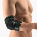 EpiBasic Sport - TG. SMALL - (Circonf. avanbraccio  24 - 26 cm) - Tutore per gomito -Gomitiera compressiva con ulteriore fascia stabilizzante, Tessuto softflex, LUNGHEZZA 20 CM