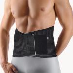 FASCIA LOMBARE CON PELOTTA- TG.MEDIUM - NERO - (Circonf. vita 90 - 105 cm) -  Fascia elastica per la stabilizzazione del tratto lombare - Pelotta sacrale posizionabile a piacere - Quattro stecche di rinforzo dorsali