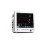 MONITOR PAZIENTE MULTIPARAMETRO (Display antiriflesso da 12" - Visualizzazione ECG 3-5 canali, RESP, SpO2, NIBP, PR, 1-TEMP) Analisi aritmia e tratto ST. 160 ore di trend grafici e tabellari e 2.000 misurazioni NIBP. 1 x USB e porta ethernet