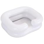 LAVATESTA GONFIABILE IN PVC CON DOCCETTA PORTATILE - POMPA PER IL GONFIAGGIO - TUBO DI SCARICO - DIMENSIONI LAVA TESTA GONFIABILE - 57 x 47 cm - CONTENITORE D'ACQUA 49 x 30 cm