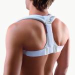 BORT BENDAGGIO PER CLAVICOLA (BIANCO) TG. LARGE - Tre chiusure a velcro regolabili - Bretelle morbide imbottite - Bendaggio «a zaino» - Trattamento delle fratture della clavicola