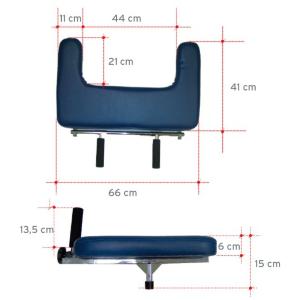 TAVOLINO IMBOTTITO CON ASTA DA 56 cm PER DEAMBULATORI SOTTOASCELLARI E ANTIBRACHIALI MODELLI RP753A, RP753S, RP754A, RP754S MARCA MORETTI