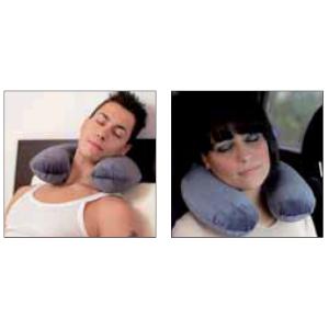 CUSCINO CERVICALE DA VIAGGIO IN MEMORY FOAM - COMPLETAMENTE SFODERABILE CON FODERA LAVABILE - IDEALE IN VIAGGIO, PER LEGGERE STANDO SEDUTI O A LETTO