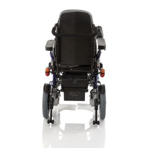 ESCAPE LX - CARROZZINA ELETTRICA (Seduta 46 cm) LEGGERA IN ALLUMINIO - SENZA LUCI - PORTATA MAX 135 kg - BRACCIOLI REGOLABILI, RIBALTABILI ED ESTRAIBILI - PEDANE REGOLABILI E RIBALTABILI