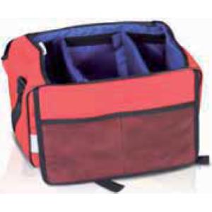 Borsa per emergenza "Trauma Bag" - Realizzata in materiale antistrappo facilmente trasportabile. Apertura superiore a cerniera. Alloggiamenti modulabili. Trasportabile a mano o a tracolla. Striscia anteriore in materiale riflettente e piedini antiscivolo.