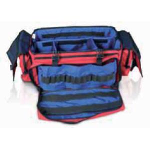 Borsa per emergenza "Trauma Bag" - Realizzata in materiale antistrappo facilmente trasportabile. Apertura superiore a cerniera. Alloggiamenti modulabili. Trasportabile a mano o a tracolla. Striscia anteriore in materiale riflettente e piedini antiscivolo.