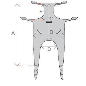 Imbracatura per sollevamalati Modello Standard con poggiatesta - Made in Italy, portata max 200 kg.