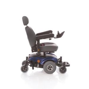 CARROZZINA ELETTRICA A SEI RUOTE MODELLO VIRGO IN ACCIAIO VERNICIATO CON SEDUTA GIREVOLE IN ENTRAMBI I SENSI - PORTATA MAX 136 kg - SEDILE E SCHIENALE IMBOTTITI 