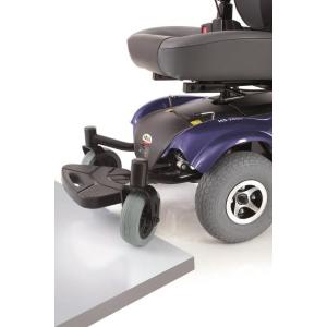 CARROZZINA ELETTRICA A SEI RUOTE MODELLO VIRGO IN ACCIAIO VERNICIATO CON SEDUTA GIREVOLE IN ENTRAMBI I SENSI - PORTATA MAX 136 kg - SEDILE E SCHIENALE IMBOTTITI 