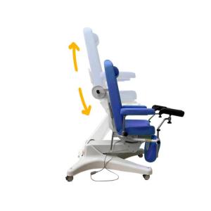 POLTRONA MULTIFUNZIONE ELETTRICA - CON RUOTE – 3 SEZIONI – 4 MOTORI - (BLU - LARGHEZZA 60 CM) CON POGGIA TESTA - H SEDUTA: 52 A 92 CM - POSIZIONE DI TRENDELENBURG FINO A 15° - COMPLETA DI PORTAROTOLO E PORTA TELECOMANDO - IN ECOPELLE - PORTATA MAX 200 KG