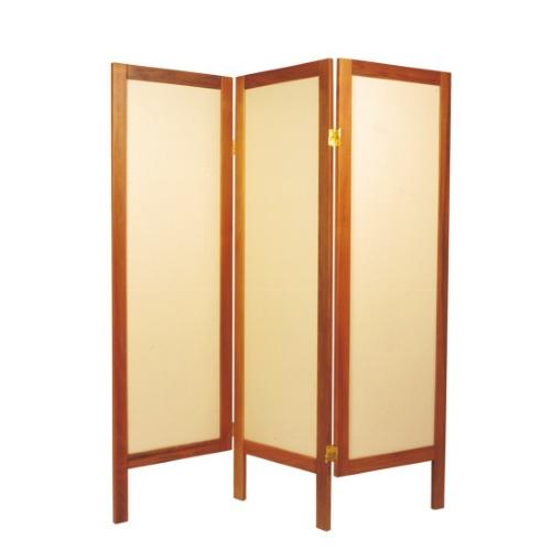 PARAVENTO IN LEGNO (158 x h. 170 cm) CON 3 ANTE IN MDF (fibra a media densità) - VERNICIATURA CON PRODOTTI ALL'ACQUA
