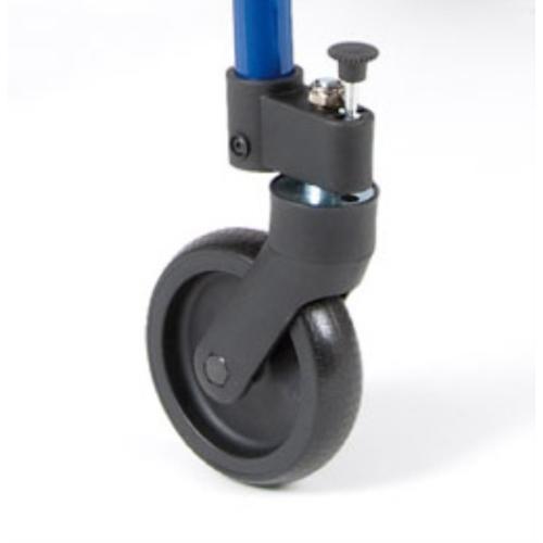 RUOTE ANTERIORI (Paio) PIROETTANTI COMPLETE DI GAMBE, PER ROLLATORE MODELLO RP751 MARCA MORETTI - VENDITA AL PAIO
