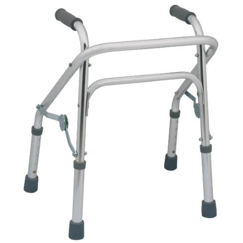 DEAMBULATORE PIEGHEVOLE PER BAMBINI CON 4 PUNTALI ANTISCIVOLO - REGOLABILE IN ALTEZZA DA 53 a 62,5 cm - PORTATA MAX 60kg - MANOPOLE IMBOTTITE - IN ALLUMINIO
