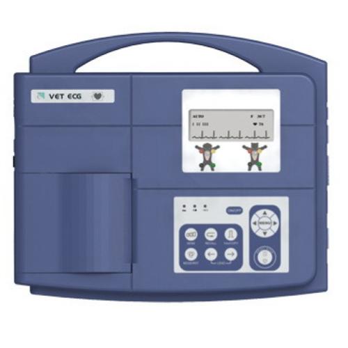 ELETTROCARDIOGRAFO 1 CANALE PER VETERINARIA CON DISPLAY LCD E STAMPANTE TERMICA - ACQUISIZIONE SINGOLA DEI TRACCIATI - FUNZIONAMENTO DIGITALE