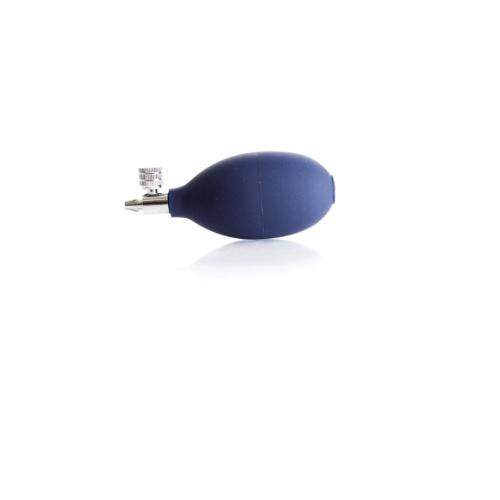 MONOPALLA DI COLORE BLU COMPLETA DI VALVOLA E RUBINETTO CON REGOLAZIONE D'ARIA - PER SFIGMOMANOMETRI MANUALI/MECCANICI MORETTI - LATEX FREE