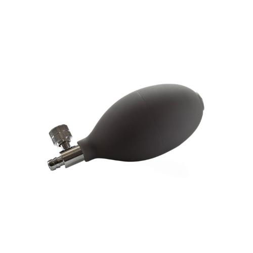 MONOPALLA DI COLORE NERO COMPLETA DI VALVOLA E RUBINETTO CON REGOLAZIONE D`ARIA - PER SFIGMOMANOMETRI MANUALI/MECCANICI MORETTI - LATEX FREE