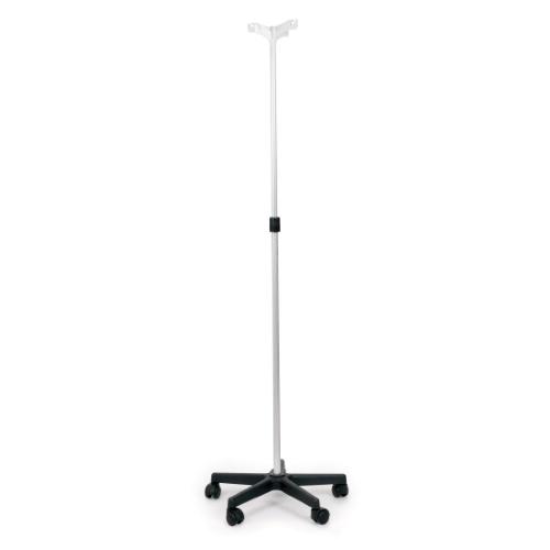 ASTA PORTA FLEBO (Altezza regolabile da 133 a 230 cm) SU RUOTE A 4 GANCI - ALTEZZA REGOLABILE - IN ALLUMINIO ANODIZZATO - BASE A RAGGIERA CON ROTELLE