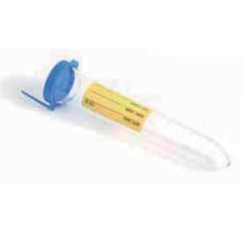 PROVETTA STERILE PER URINA (10 ml) GRADUATA - CON FONDO CONICO ED ETICHETTA - CONFEZIONATA SINGOLARMENTE E COMPLETA DI ASTUCCIO 