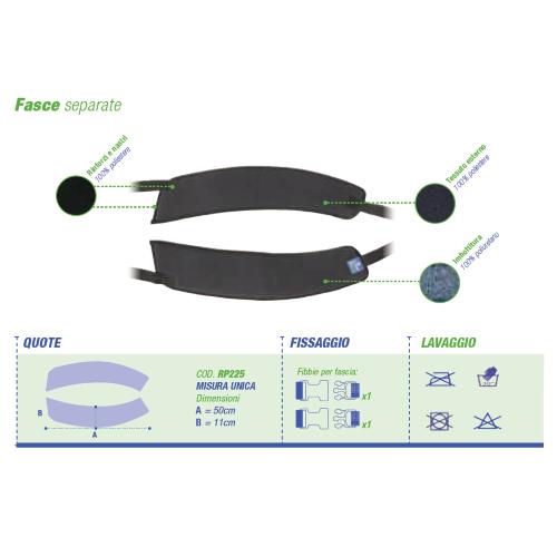 CINTURA PELVICA DI CONTENIMENTO A FASCE SEPARATE - SAGOMATA E CONFORTEVOLE - REGOLABILE IN LUNGHEZZA E CHIUSURE A CLIP - INDICATA PER EVITARE LO SCIVOLAMENTO IN AVANTI DEL BACINO DEI PAZIENTI SU CARROZZINA O SEDIA COMODA