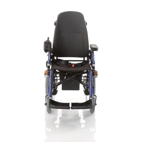 ESCAPE LX - CARROZZINA ELETTRICA (Seduta 46 cm) LEGGERA IN ALLUMINIO - SENZA LUCI - PORTATA MAX 135 kg - BRACCIOLI REGOLABILI, RIBALTABILI ED ESTRAIBILI - PEDANE REGOLABILI E RIBALTABILI