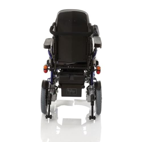 ESCAPE LX - CARROZZINA ELETTRICA (Seduta 46 cm) LEGGERA IN ALLUMINIO - SENZA LUCI - PORTATA MAX 135 kg - BRACCIOLI REGOLABILI, RIBALTABILI ED ESTRAIBILI - PEDANE REGOLABILI E RIBALTABILI
