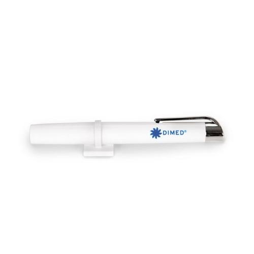 LAMPADINA DIAGNOSTICA TASCABILE - COLORE BIANCO - Per uso medico. Funzionamento a batterie stilo 1,5V. Confezionate in astuccio di cartone. Lampadina tascabile con portabbasalingua (abbassalingua escluso)