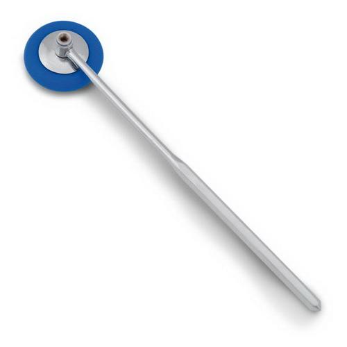 MARTELLO NEUROLOGICO DI BABINSKY (23 x 4,4 cm) MANICO IN LEGA DI ZINCO CROMATA E TESTA IN PVC - PER USO MEDICO