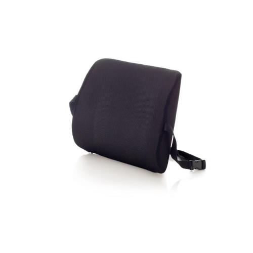 CUSCINO SUPPORTO LOMBARE IN POLIURETANO (33 x 35 x h. 9/3 cm) Completo di cinturino regolabile - Si utilizza tra lo schienale della seduta e la zona lombare per dare supporto alla schiena e contribuire a mantenere una corretta postura