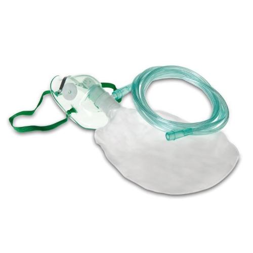 MASCHERA MORBIDA PEDIATRICA AD ALTA CONCENTRAZIONE CON RISERVA DI OSSIGENO - Completa di sacchetto e tubo di collegamento antischiacciamento